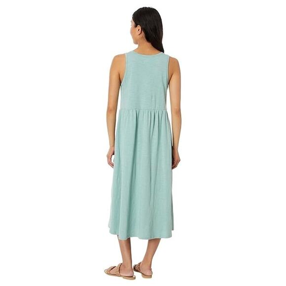 PACT Relaxed Slub Henley Tank Dress Sky Blue Large L - Picture 12 of 12